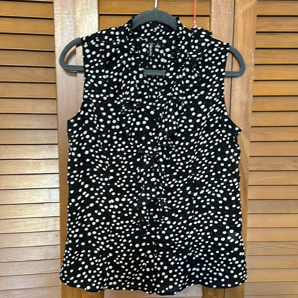 Button up sheer tank top